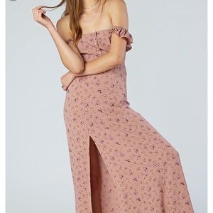 Flynn Skye Bardot maxi dress.
